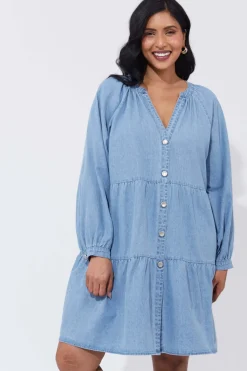 Haven Austin Denim Dress in Blue Denim