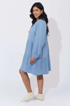Haven Austin Denim Dress in Blue Denim