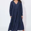 Haven Austin Denim Maxi in Indigo Denim