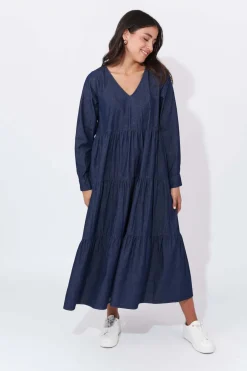 Haven Austin Denim Maxi in Indigo Denim