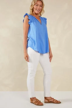Haven Florence Frill Tank in Coast