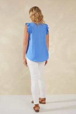 Haven Florence Frill Tank in Coast