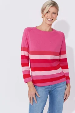 Haven Florida Stripe Jumper in Pink