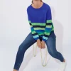 Haven Florida Stripe Jumper in Cobalt