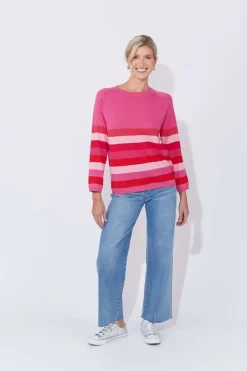 Haven Florida Stripe Jumper in Pink