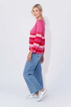 Haven Florida Stripe Jumper in Pink