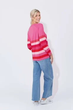Haven Florida Stripe Jumper in Pink