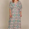 Isle of Mine Esme Button Dress in Lotus Fleuron