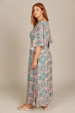 Isle of Mine Esme Button Dress in Lotus Fleuron