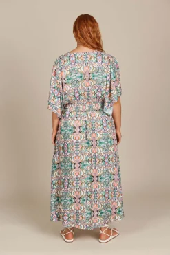 Isle of Mine Esme Button Dress in Lotus Fleuron