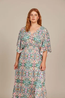 Isle of Mine Esme Button Dress in Lotus Fleuron