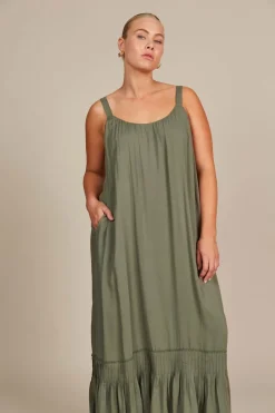 Isle of Mine Esme Tank Dress in Olive