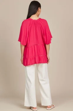 Isle of Mine Esme Top in Raspberry