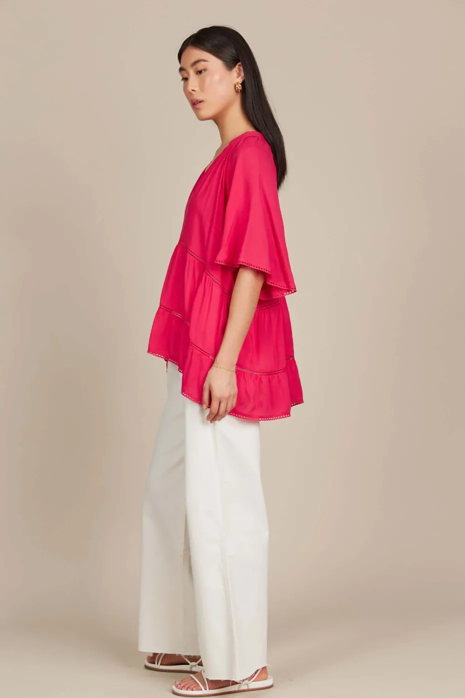 Isle of Mine Esme Top in Raspberry