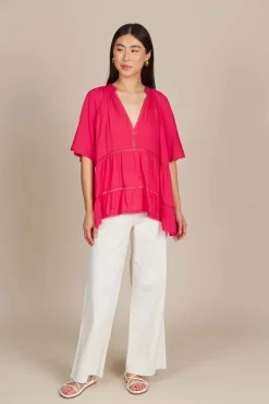 Isle of Mine Esme Top in Raspberry