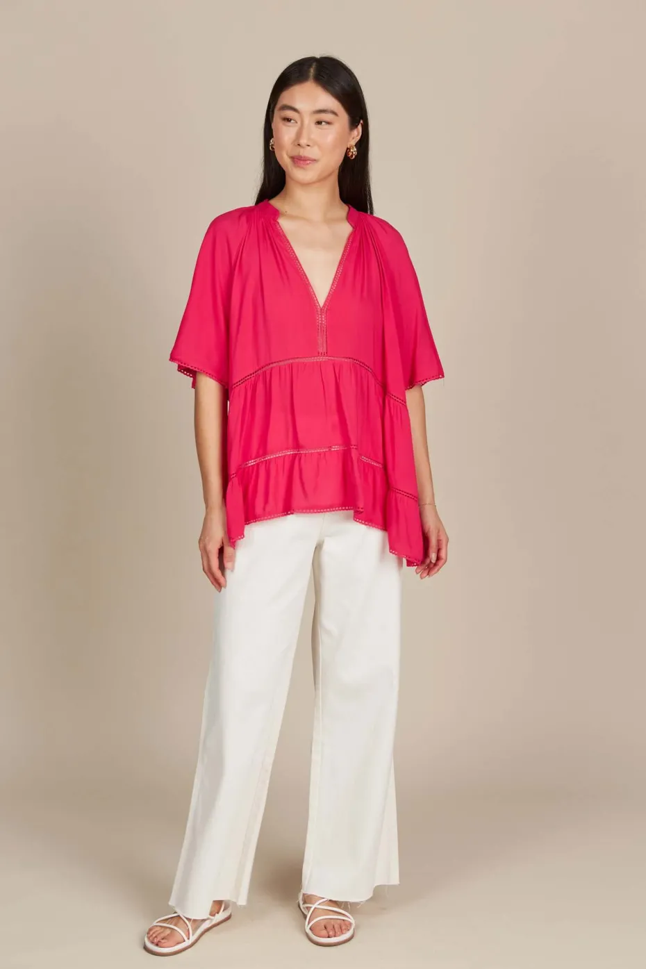 Isle of Mine Esme Top in Raspberry