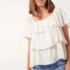 Isle of Mine Flora Tiered Top in Lotus