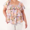 Isle of Mine Flora Tiered Top in Sunset Hydrangea