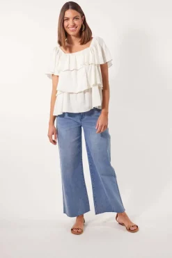 Isle of Mine Flora Tiered Top in Lotus