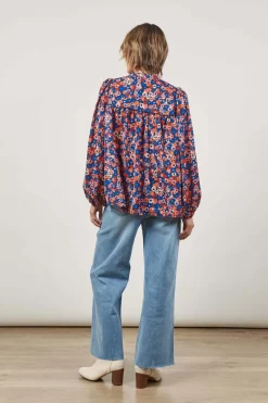 Isle of Mine Romance Blouse in Azure Bloom