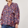 Isle of Mine Romance Ruffle Blouse in Azure Bloom