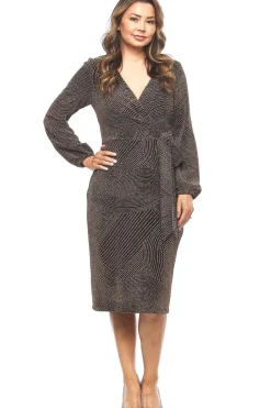 Jesse Harper Shimmer Dress in Bronze JH0463