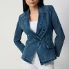 Joseph Ribkoff Blazer in Medium Blue Denim 251962
