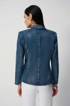 Joseph Ribkoff Blazer in Medium Blue Denim 251962