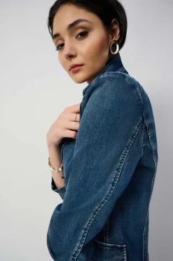 Joseph Ribkoff Blazer in Medium Blue Denim 251962