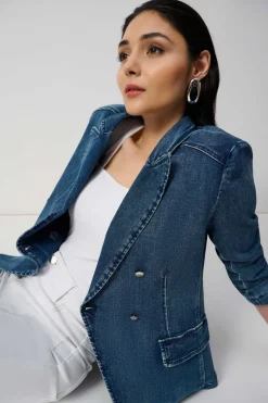 Joseph Ribkoff Blazer in Medium Blue Denim 251962