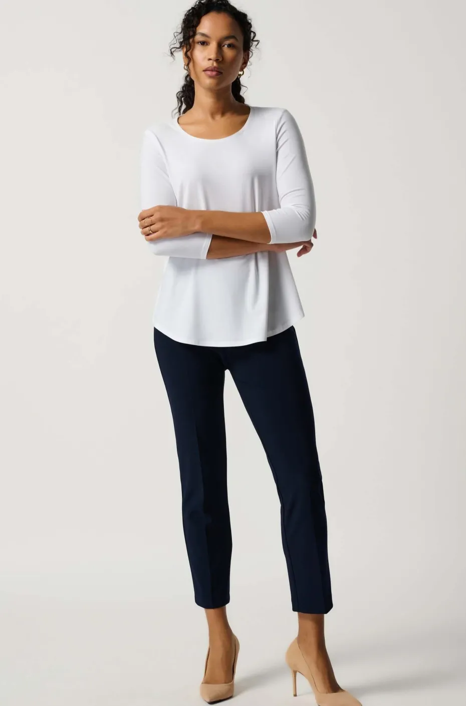 Joseph Ribkoff Classic Cropped Pant in Midnight 181089