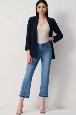 Joseph Ribkoff Crop Flare Jean in Vintage Blue Denim 251957