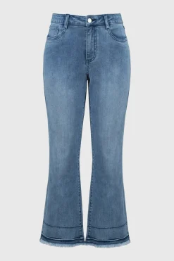 Joseph Ribkoff Crop Flare Jean in Vintage Blue Denim 251957