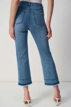 Joseph Ribkoff Crop Flare Jean in Vintage Blue Denim 251957