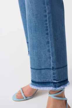 Joseph Ribkoff Crop Flare Jean in Vintage Blue Denim 251957