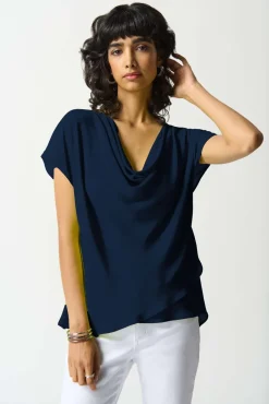 Joseph Ribkoff Fit & Flare Top in Midnight 242027