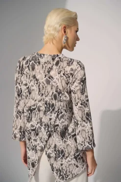 Joseph Ribkoff Fit & Flare Top in Python 252242