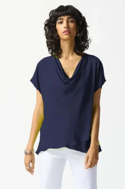 Joseph Ribkoff Fit & Flare Top in Midnight 242027