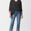 Joseph Ribkoff Georgette Boxy Top in Black 251026