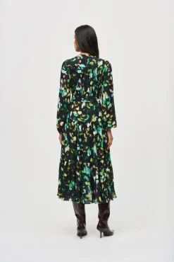 Joseph Ribkoff Georgette Maxi in Black Forest 243901X