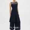 Joseph Ribkoff Mesh Culotte Pant in Midnight 252082