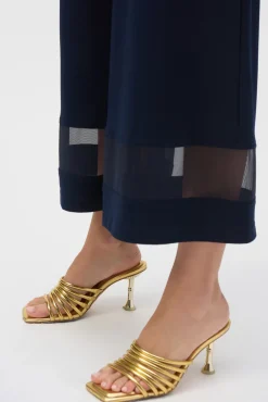 Joseph Ribkoff Mesh Culotte Pant in Midnight 252082