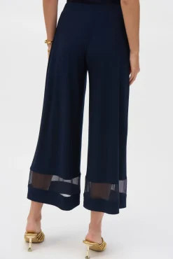 Joseph Ribkoff Mesh Culotte Pant in Midnight 252082