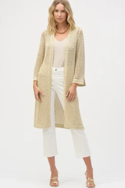 Joseph Ribkoff Metal Fibre Cardi in Gold 252904