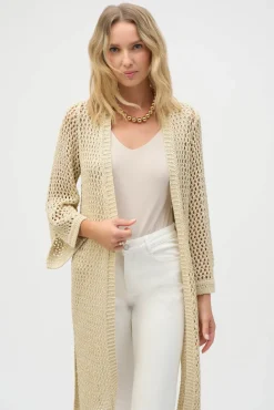 Joseph Ribkoff Metal Fibre Cardi in Gold 252904