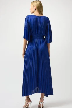 Joseph Ribkoff Pleated Satin Midi in Royal Sapphire 251903