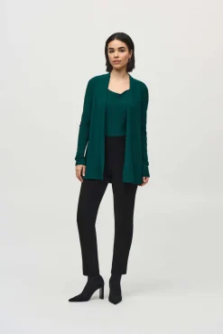 Joseph Ribkoff Rhinestone Mesh Set in Absolute Green 244170