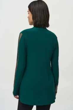 Joseph Ribkoff Rhinestone Mesh Set in Absolute Green 244170