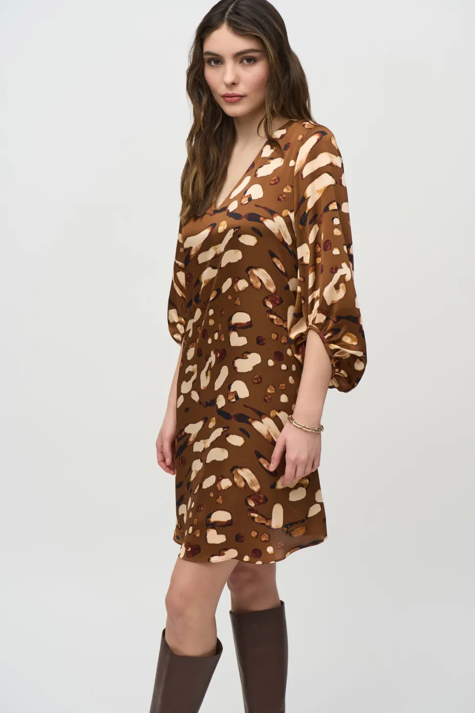 Joseph Ribkoff Satin Dress in Animal 244185