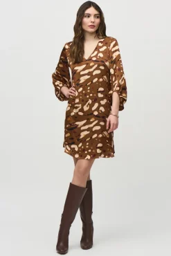 Joseph Ribkoff Satin Dress in Animal 244185